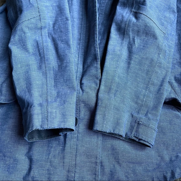 Nike Women’s NSW 3L Chambray Jacket Sz L In Midnight Navy/Reflective Silver - Picture 13 of 13